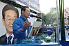 Democratic Party presidential candidate Lee Jae-myung speaks during a campaign rally at a square in Seongdong District, eastern Seoul, on May 28. [JOONGANG ILBO]