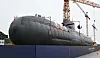 The ROKS Jang Yeong-sil, the first 3,600-ton submarine of the Jang Bogo-III Batch-II class, is on display at Hanwha Ocean’s Geoje shipyard in Geoje, South Gyeongsang, on Oct. 21. [NEWS1]