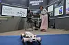 A visitor enquires about a robot from DeepRobotics at the 137th Canton Fair in Guangzhou, China, on April 16. [AP/YONHAP]