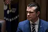 U.S. Defense Secretary Pete Hegseth attends a cabinet meeting at the White House in Washington, DC on Feb. 26. [UPI/YONHAP]