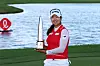 Kim A-lim celebrates with the trophy after winning the Lotte Championship at Hoakalei Country Club in Hawaii on Saturday. [AFP/YONHAP]
