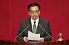Minister of Economy and Finance Choi Sang-mok delivers his opening remarks during a plenary session on the supplementary budget plan for the year at the National Assembly in Yeouido, western Seoul on May 1. [NEWS1]