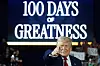 U.S. President Donald Trump arrives to deliver a speech marking his 100th day in office at Macomb County Community College Sports Expo Center in Warren, Michigan, on April 29. [AFP/YONHAP]