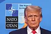 U.S. President Donald Trump poses for a photo during a NATO summit in The Hague, the Netherlands, on June 25. [REUTERS/YONHAP]