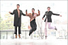 From left, Seoul Metropolitan Dance Theatre’s dancer Yu Jae-sang, artistic director Yun Hea-joung and dancer Han Ji-hyang pose for a photo at the Sejong Center for the Performing Arts in Jongno District, central Seoul, on Dec. 16. [SEJONG CENTER FOR THE PERFORMING ARTS]