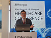 Lotte Biologics CEO James Park speaks during a presentation at the 43rd J.P. Morgan Healthcare Conference held in San Francisco, California, on Jan. 16. [LEE JAE-LIM]