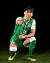 Kwon Hyeok-kyu poses in a photo shared on Hibernian FC's official Instagram account on Aug. 13. [SCREEN CAPTURE]