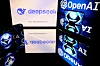 This illustration photograph shows screens displaying the logo of DeepSeek, a Chinese AI company that develops open-source large language models, and the logo of OpenAI's artificial intelligence chatbot ChatGPT on Jan. 29. [AP/YONHAP]