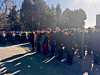 Russian and North Korean officials pay respect at a site commemorating Russian soldiers killed while fighting for North Korea during World War II in Pyongyang in this image from the Telegram account of the Russian Embassy in Pyongyang on Feb. 23. [YONHAP]