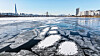 The Han River is seen frozen over near the riverbank of the Gwangnaru Hangang Park in Gwangjin District, eastern Seoul, on Jan. 25. [NEWS1]