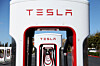 Tesla Superchargers are seen at the Petaluma Supercharger in Petaluma, California, on March 9, 2022. [AFP/YONHAP]