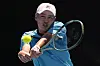 Korea's Kwon Soon-woo plays a backhand return to Slovakia's Lukas Klein during their first round match at the Australian Open at Melbourne Park in Melbourne, Australia on Tuesday. [AP/YONHAP]