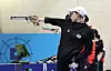Kim Ye-ji competes during the women's 10-meter air pistol final in Chateauroux, France on July 28. [XINHUA/YONHAP]