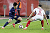 Paris Saint-Germain midfielder Lee Kang-in, left, in action during a Ligue 1 match agaisnt AS Monaco at Stade Louis II in Monaco on Dec. 18. [EPA/YONHAP]