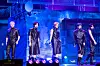 Boy band Tomorrow X Together performs ″Beautiful Strangers,″ the lead track for its fourth full-length album, “The Star Chapter: Together,” during a press showcase at the Kyung Hee University Grand Peace Palace in Dongdaemun District, eastern Seoul, on July 21. [DANIELA GONZALEZ PEREZ]
