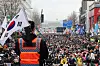 Protesters calling for Yoon's impeachment hold a rally in Gwangju on Feb. 15. [YONHAP]