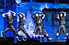 Boy band Tomorrow X Together performs ″Beautiful Strangers,″ the lead track for its fourth full-length album, “The Star Chapter: Together,” during a press showcase at the Kyung Hee University Grand Peace Palace in Dongdaemun District, eastern Seoul, on July 21. [DANIELA GONZALEZ PEREZ]