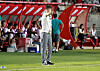 Indonesian national team manager Shin Tae-yong instructs his players during a Mitsubishi Electric Cup match against Myanmar in Yangon, Myanmar on Monday. [EPA/YONHAP]
