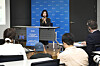 North Korean defector Maeng Hyo-shim speaks about her experience living and escaping North Korea during a public hearing hosted by the United Nations Human Rights Office in Seoul on Dec. 17. [PARK SANG-MOON]