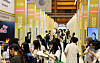 Job seekers stand in front of booths at the Job Fair for International Students held at Coex in Gangnam District, southern Seoul, on Aug. 27, 2024. [NEWS1]