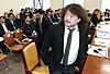 Political broadcaster Kim Eo-jun leaves after testifying at the National Assembly complex in Yeouido, western Seoul, on Dec. 13. [NEWS1]