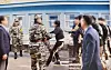 The Unification Ministry on July 12, 2022, released a photograph showing the forced repatriation of North Korean fishermen through the inter-Korean truce village of Panmunjom. The photo, taken as part of standard recordkeeping during such transfers, was submitted to the National Assembly in response to a request for materials related to the incident of the men arriving in the South in November 2019 after allegedly murdering a fellow crew member. [MINISTRY OF UNIFICATION]