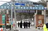 A security team for BTS member Jin is seen at the ROK Army 5th Infantry Division Recruit Training Center in Yeoncheon County, Gyeonggi, on Dec. 13, 2022, the day of his enlistment. [NEWS1]