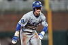 Los Angeles Dodgers' Kim Hye-seong steals third base against the Atlanta Braves in the ninth inning of a baseball game on May 4. [AP/YONHAP]