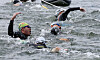 Seoul Mayor Oh Se-hoon swims with other participants across the Han River as part of the 1st My PACE Hangang Triathlon Festival on June 1, 2024. [NEWS1]