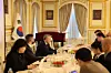 Russian Ambassador to South Korea Georgy Zinoviev, third on left, and other officials attend an informal event marking Russian Diplomat’s Day, observed on Feb. 10, at the Russian Embassy in Jung District, centrral Seoul, on Feb. 11. [RUSSIAN EMBASSY]