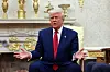 U.S. President Donald Trump meets with Israeli Prime Minister Benjamin Netanyahu in the Oval Office at the White House in Washington in the United States on April 7. [REUTERS/YONHAP]