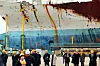 The salvaged Sewol ferry stands at a port in Mokpo, South Jeolla, on Jan. 2, where bereaved families of the victims and civic groups held a press conference calling for prosecution of those responsible for the disaster that took the lives of over 300 people, many of them students, nearly 10 years ago. [YONHAP]