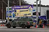 Slogans supporting BTS members are displayed near the ROK Army 5th Infantry Division Recruit Training Center in Yeoncheon County, Gyeonggi, on Dec. 12, 2023 [YONHAP]