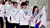 Team Korea returns home through Terminal 2 of Incheon International Airport on Feb. 24 after competing at the Milan-Cortina 2026 Winter Olympics. [JANG JIN-YOUNG]