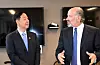 Finance Minister Koo Yun-cheol, left, and U.S. Commerce Secretary Howard Lutnick discuss bilateral trade issues in Washington on July 29. [MINISTRY OF ECONOMY AND FINANCE]