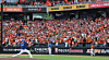 Samsung Lions starting pitcher Choi Won-tae delivers in the seventh inning during Game 2 of the 2025 Shinhan SOL Bank KBO Playoffs against the Hanwha Eagles at Hanwha Life Eagles Park in Daejeon on Oct. 19. [NEWS1]