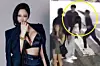 Rapper Jessi, left, and a screen capture of the CCTV footage that appears to show an unidentified person assaulting her fan [DOD, SCREEN CAPTURE]