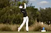Korea's Kim Hyo-joo plays her shot from the fifth tee during the third round of the 2022 CME Group Tour Championship at Tiburon Golf Club on Nov. 19, 2022 in Naples, Fla. [AFP/YONHAP]
