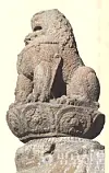 A stone lion statue from Dabotap at Bulguk Temple in Gyeongju, created during the Unified Silla period [NATIONAL GYEONGJU MUSEUM]