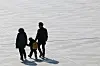 A family with a child walks in the National Museum of Korea in Yongsan District, central Seoul, on January 2024 [YONHAP]