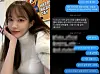 Seo Eun-woo, also known as Seo Min-jae, left, uploads screenshots of messages exchanged with a man she claims fathered her child. [SCREEN CAPTURE]