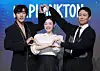 From left, actors Woo Do-hwan, Lee You-mi and Oh Jung-se pose for a photo during a press conference for Netflix's romantic comedy series ″Mr. Plankton″ held in Mapo District, western Seoul, on Monday. [NEWS1]