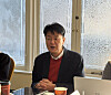 Hanmi Pharmaceutical Senior Vice President Choi In-young, head of the R&D center, speaks to Korean media outlets at a press conference held in San Francisco, California, on Jan. 15. [LEE JAE-LIM]