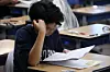 A student takes a mock exam for university entrace at a private cram school in Yangcheon District, western Seoul on June 4, 2025, in this photo unrelated to the story. [NEWS1]