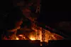 A fire is seen at Fuerte Tiuna, Venezuela's largest military complex, after a series of explosions in Caracas on Jan. 3. Loud explosions, accompanied by sounds resembling aircraft flyovers, were heard in Caracas earlier. [AFP/YONHAP]