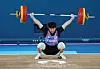 Korean weightlifter Yu Dong-ju competes in the men's 89-kilogram final at the Paris Olympics in Paris on Friday. [JOINT PRESS CORPS]