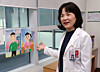 Kim Ji-yun, a professor of pediatrics at Kyungpook National University Chilgok Hospital, speaks during an interview with the JoongAng Ilbo at the hospital in Daegu on Feb. 19. [SONG BONG-GEUN]
