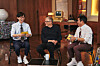 Bill Gates, center, talks to comedians Yoo Jae-suk, left, and Jo Se-ho during an appearance on tvN's ″You Quiz on the Block″ (2018-). The episode aired on Aug. 27. [SCREEN CAPTURE]