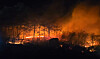 Flames spread after a wildfire broke out in Inheung-ri, Toseong-myeon, Goseong County, Gangwon, at around 7:22 p.m. on Feb. 22. [GANGWON STATE FIRE HEADQUARTERS]