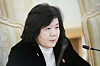Choe Son-hui, Foreign Minister of North Korea, attends a meeting with her Russian counterpart Sergei Lavrov at the Reception House of the Foreign Ministry, on Oct. 27. [TASS/YONHAP]